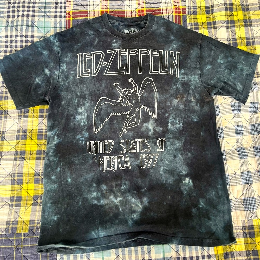 Adult Medium Unisex tie dye LED ZEPPELIN cotton t-shirt.